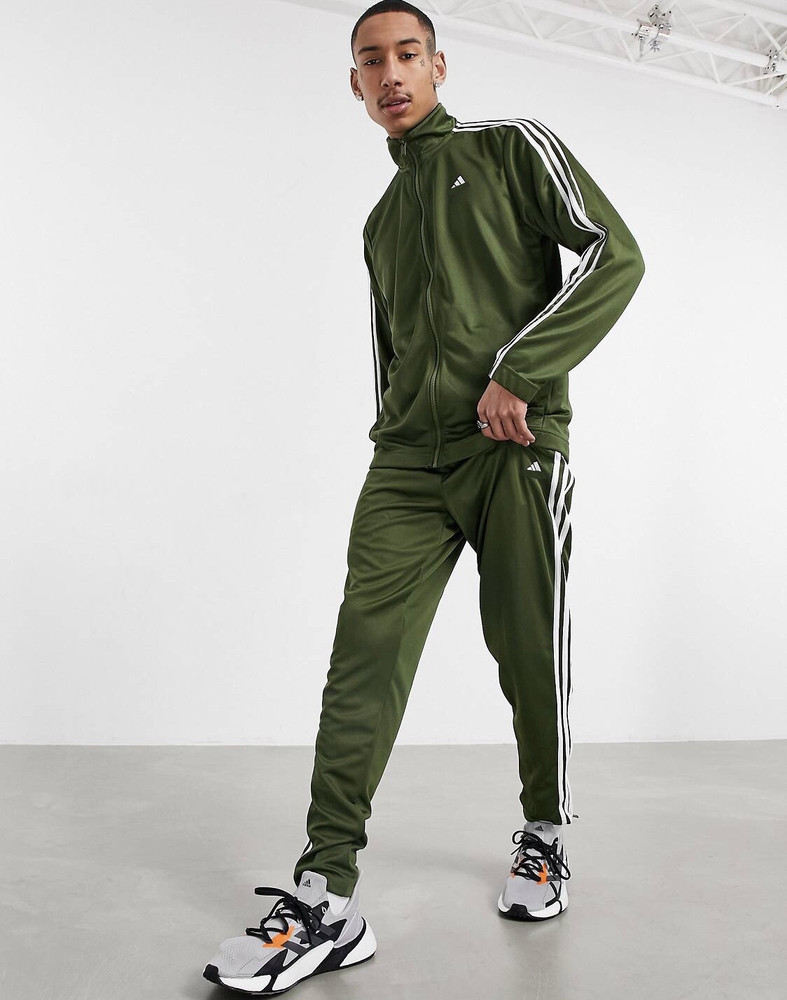 olive green adidas sweat suit