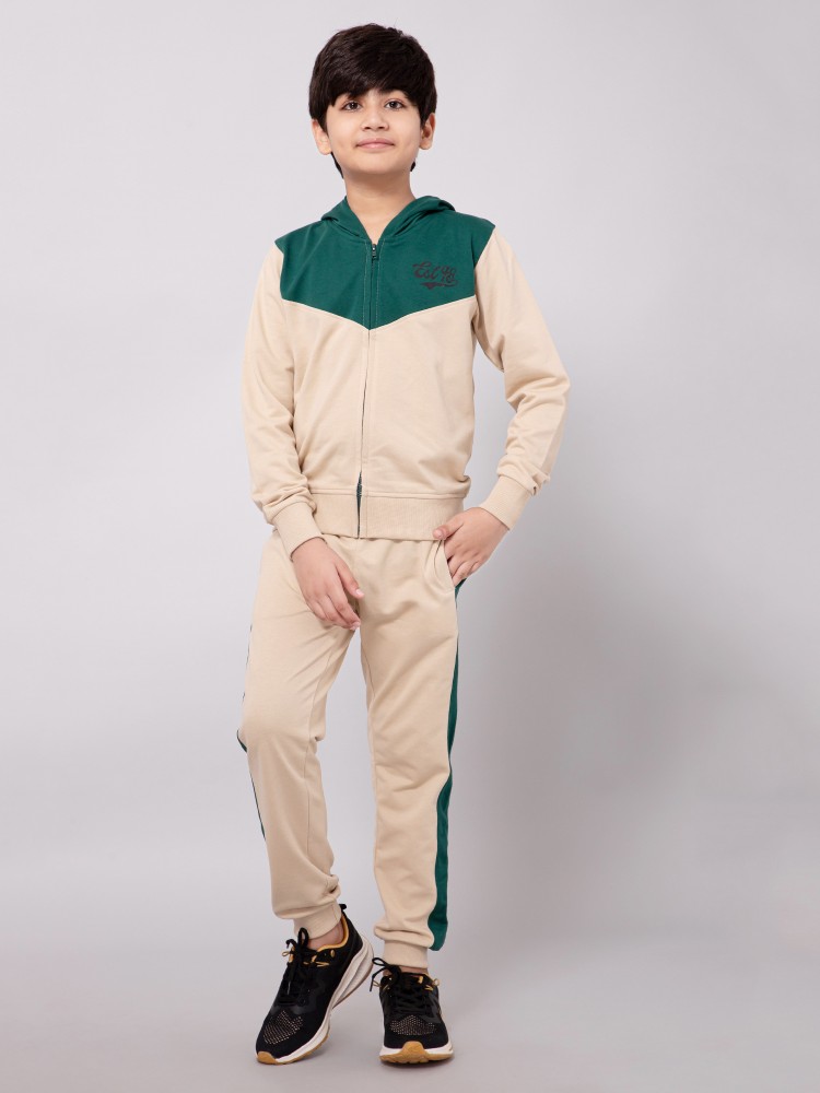 Boys khaki best sale green tracksuit