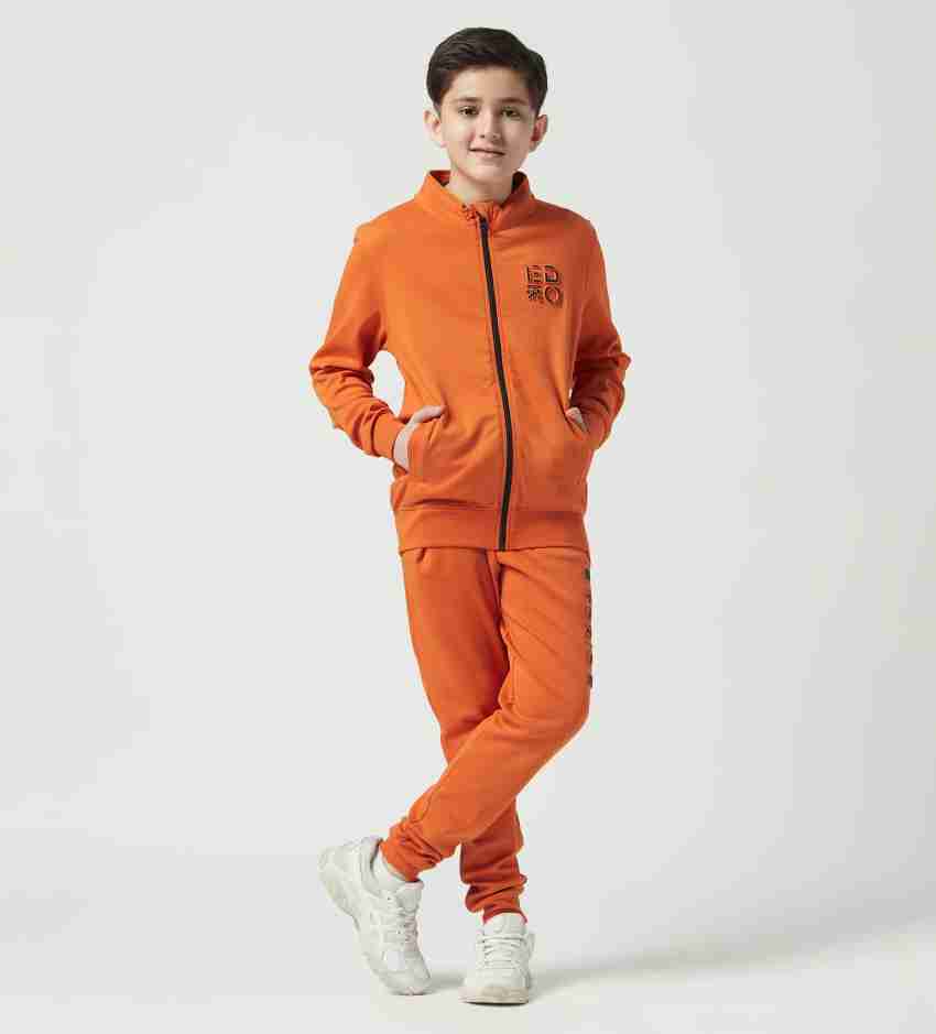 Boys orange hot sale tracksuit