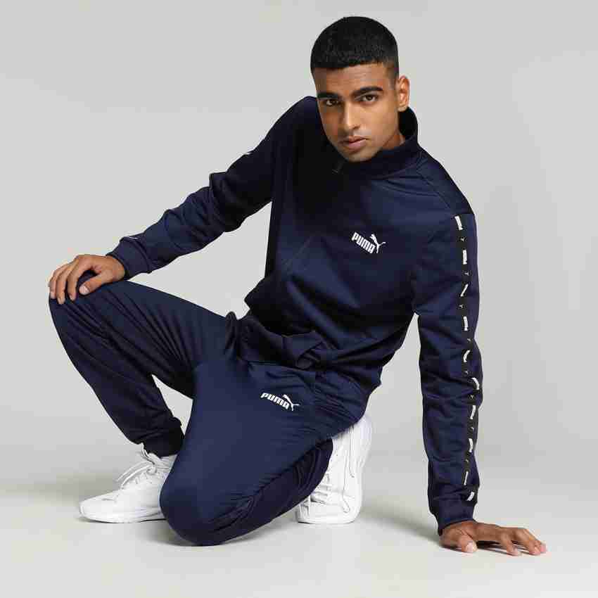 Blue puma clearance tracksuit mens