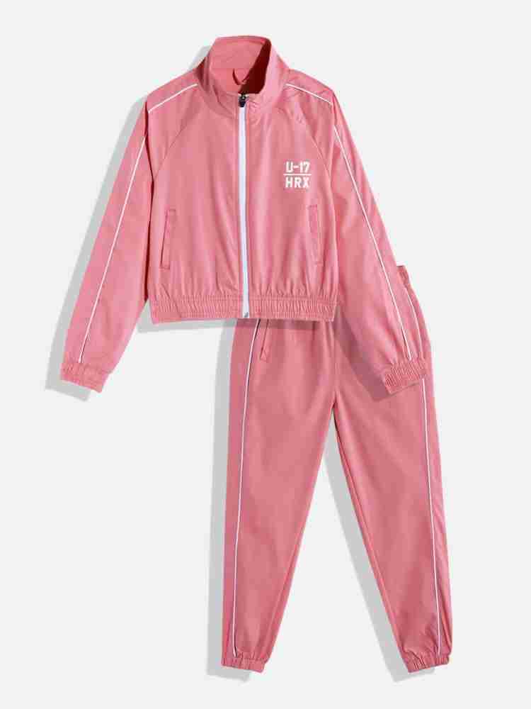 HRX by Hrithik Roshan Solid Girls Track Suit - Buy HRX by Hrithik