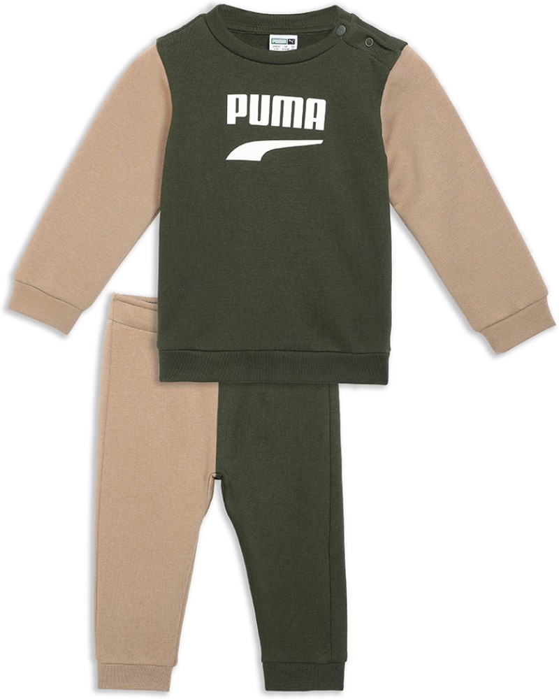 Boys green puma sales tracksuit