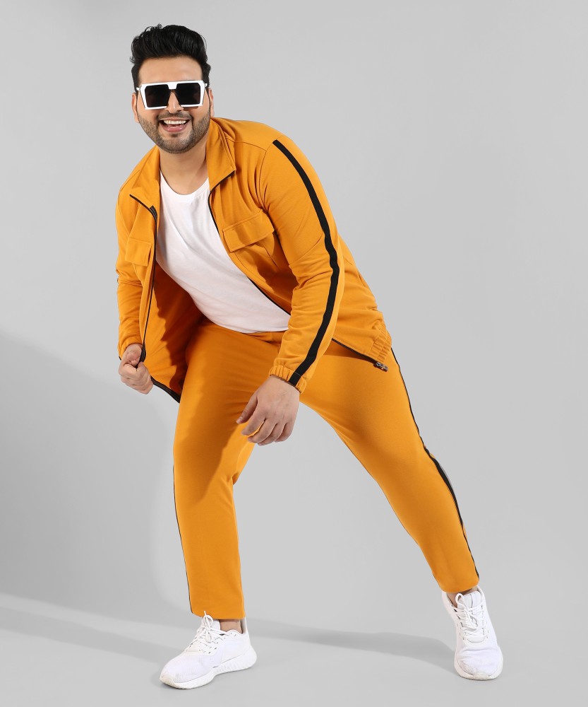 Instafab Plus Solid Men Track Suit