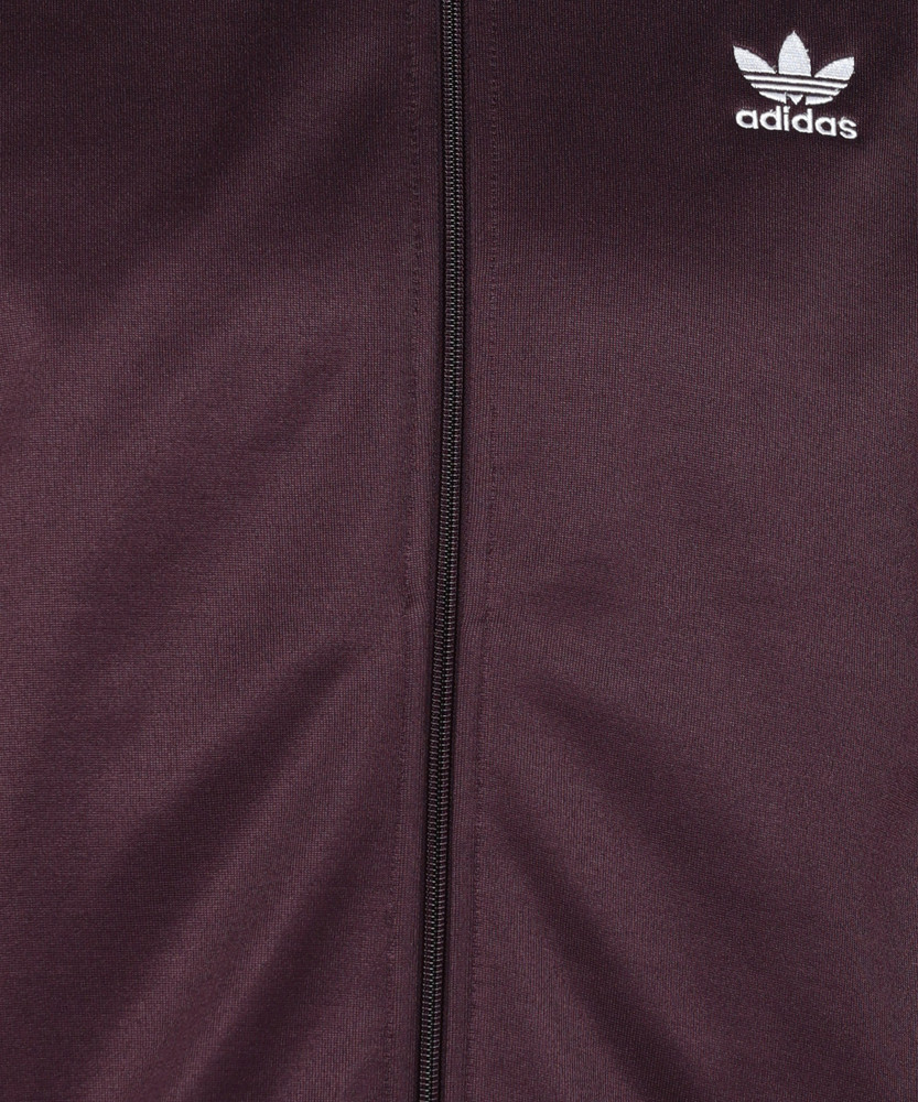 Adidas bomber jacket with back branding in burgundy discount
