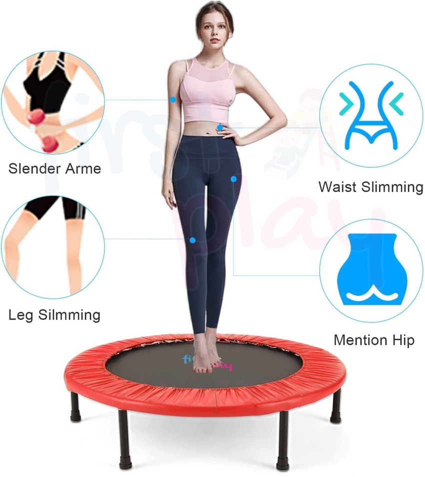 First Play 45 inch Fitness Trampoline for Kids & Adults Support