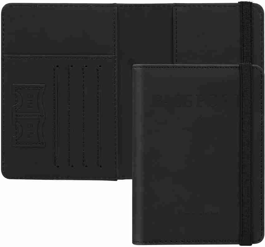 MATSS PU Leather Passport Holder, Document holder For Men And Women Black -  Price in India