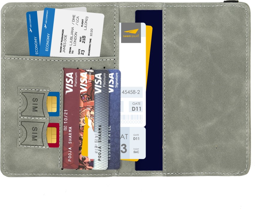 STORITE RFID Blocking PU Leather Passport Cover Wallet Organizer