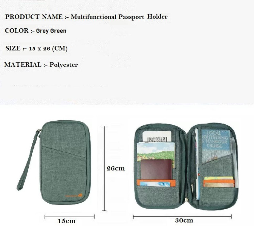 Passport organizer bag top