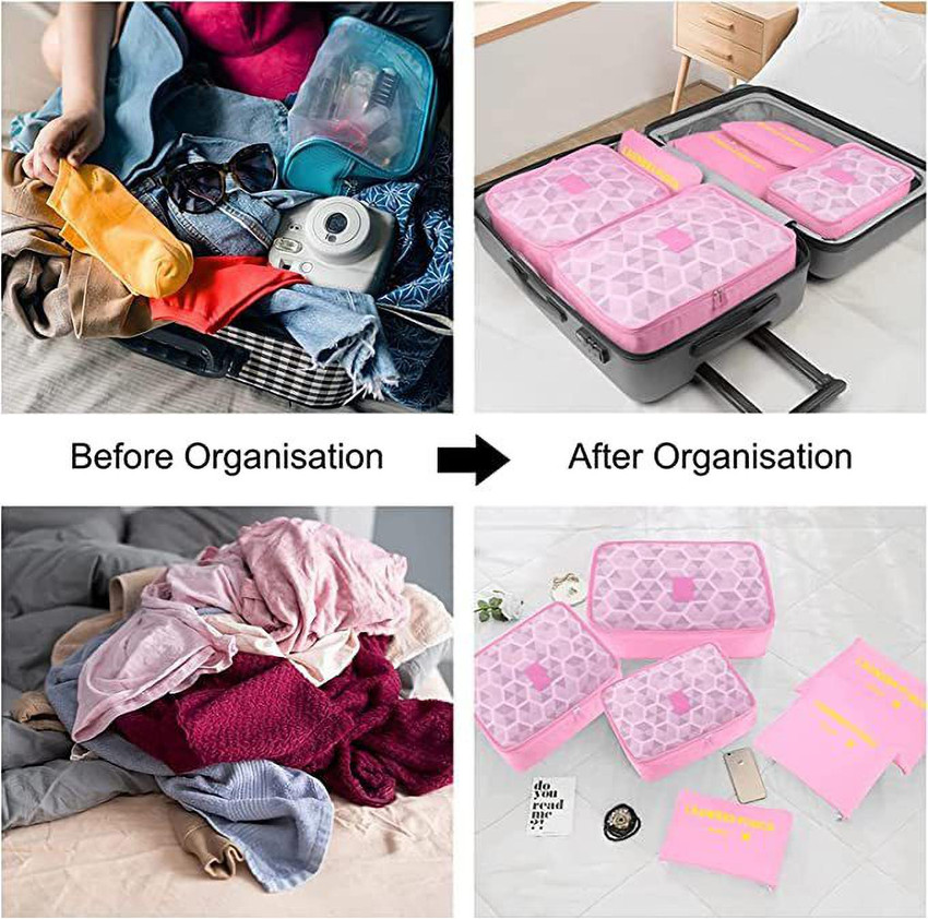 Rhydin Cloth Organizer Pouch Laundry Zipper Bags Travel Organizer