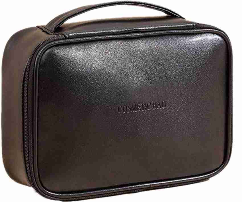 Leather Cosmetic Bag , Black
