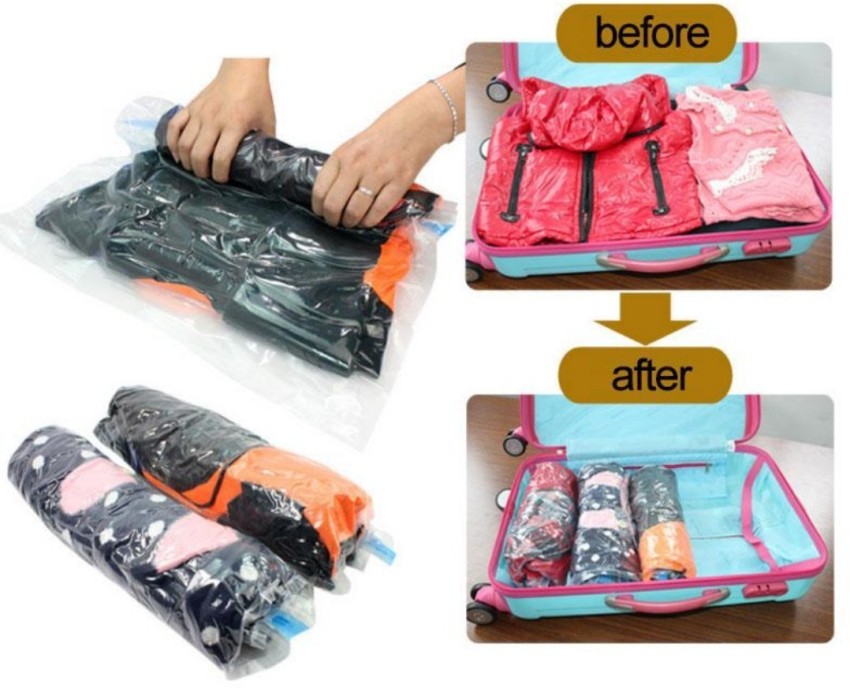Travel Vacuum Seal Storage Bags Packing Clothes Multi-Purpose Folding Bag  Space Save Luggage Organizer For Traveling Compression