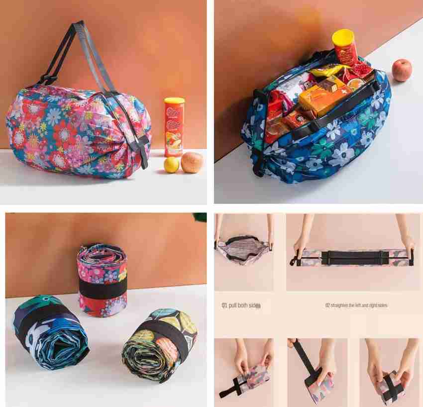 paczo Folding Shopping Bag with Zipper Nylon Waterproof Travel Luggage Bag Multicolor Price in India Flipkart