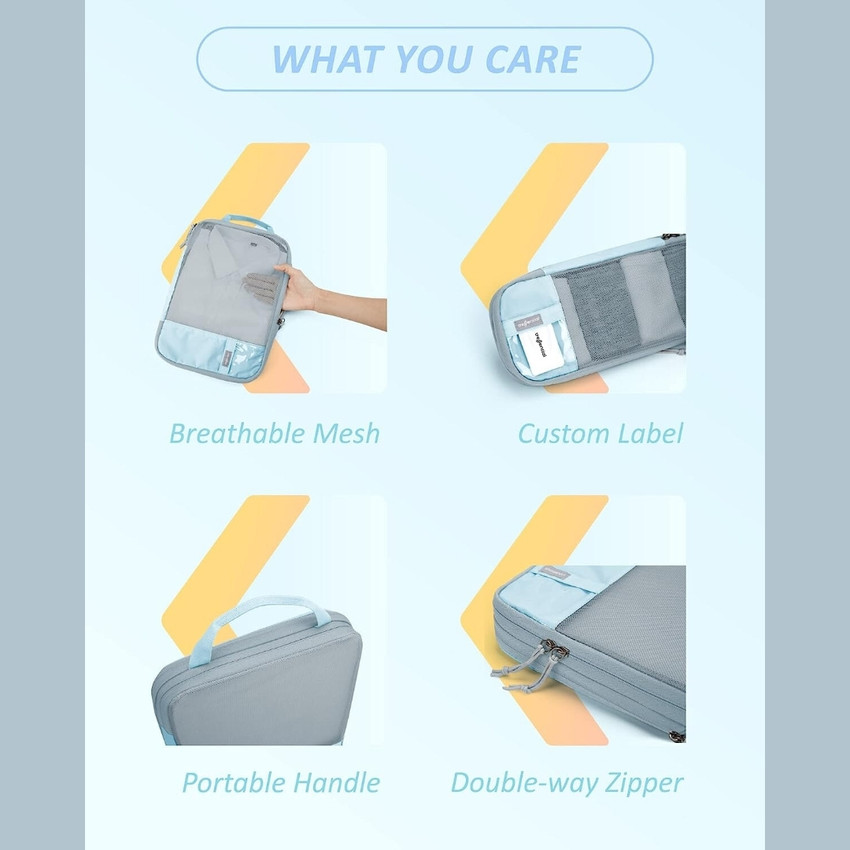 Packing cubes with labels 2025
