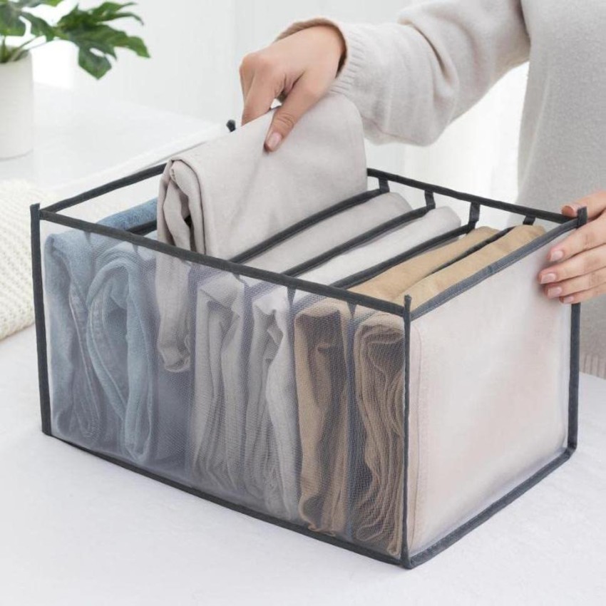 Craficial 7 Grids Wardrobe Clothes Organizer, Washable Foldable Drawer  Clothes, Compartment Storage Box Cloth organizer Price in India - Buy  Craficial 7 Grids Wardrobe Clothes Organizer, Washable Foldable Drawer  Clothes