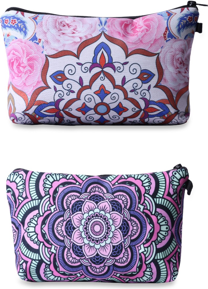 Aibzi Small Makeup Bags, Cute Travel Waterproof Cosmetic Pouch Toiletry Bag  multicolor - Price in India