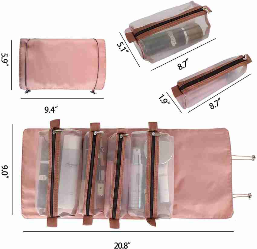 Ingeniero Makeup Pouches for Women Roll Up Makeup Hanging Bag