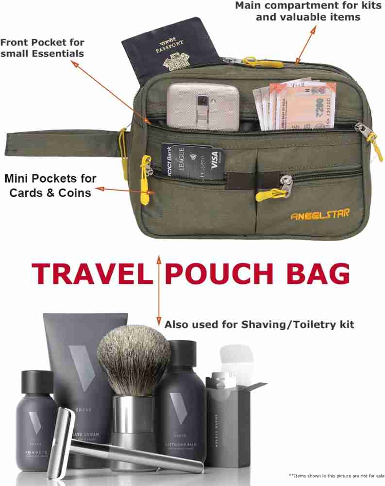 Angel Star green shaving kit Travel Shaving Bag Price in India