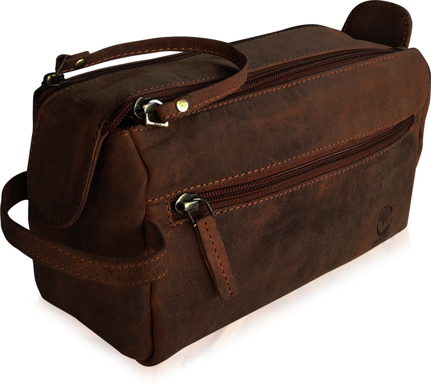 Update 81+ brown leather toiletry bag super hot esthdonghoadian