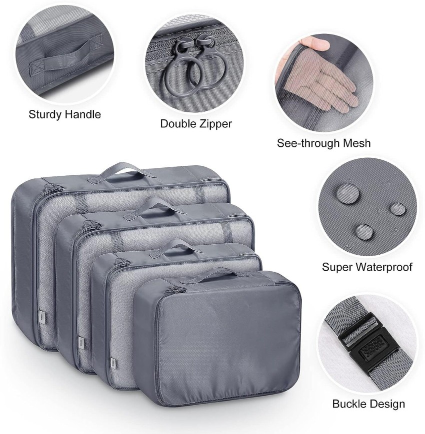 WEIRVI Travel Laundry Cosmetics Luggage Packing Organizers Travel Toiletry Kit  Grey - Price in India