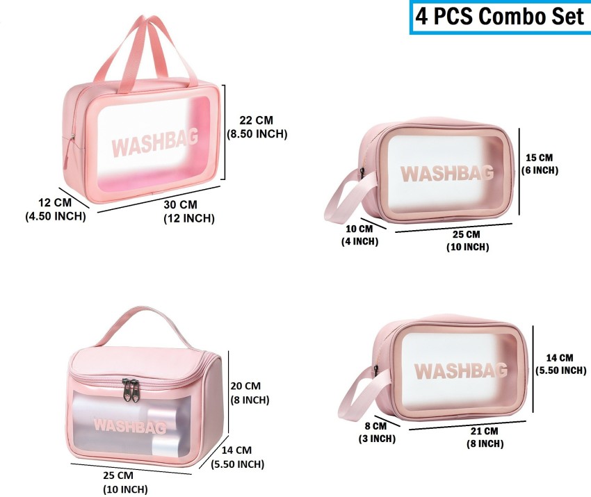 Travel Makeup Pouch Set Toiletries Bag Cosmetic Organizer Bag For Wome –  India4Local
