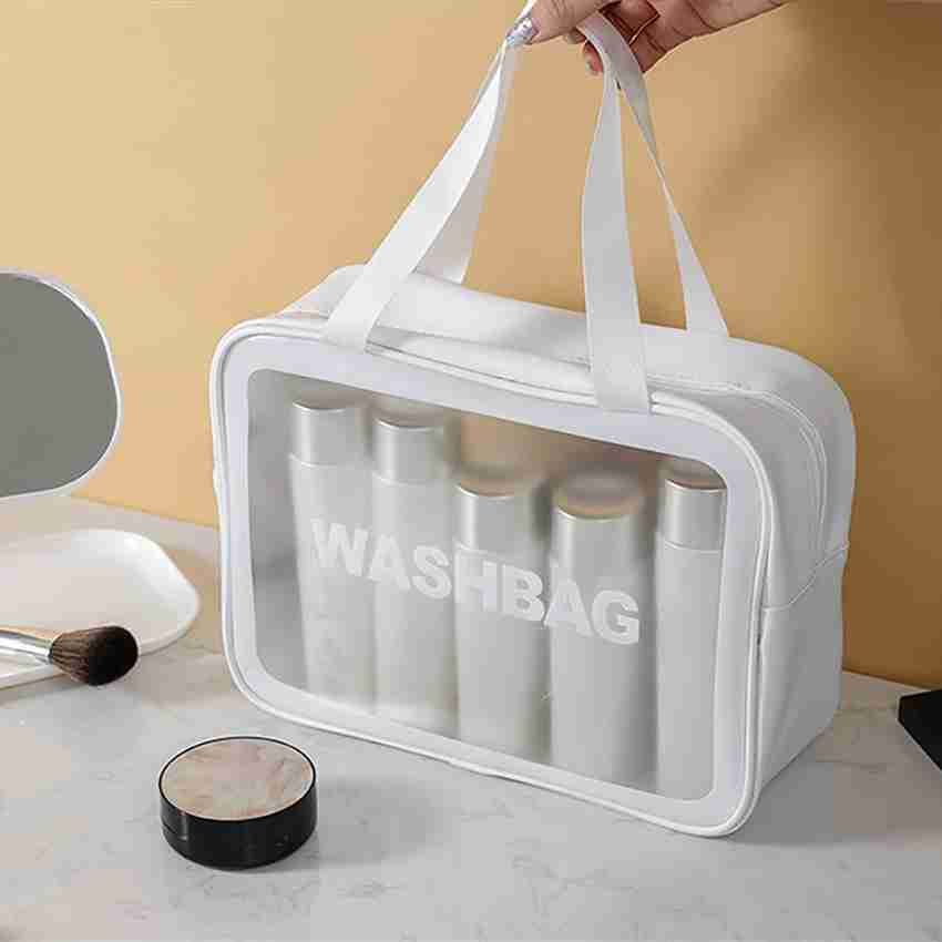 Nammah Enterprise Women Pink Wash bag Travel washbag for girls Toiletry transparent wash bag Travel Toiletry Kit black Price in India Flipkart
