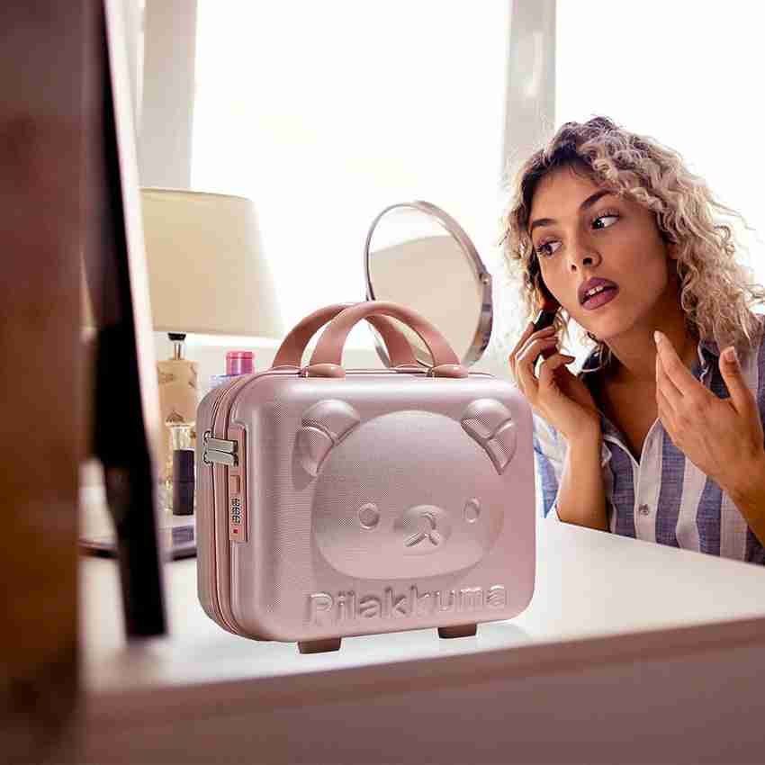 Suitcase makeup bag top