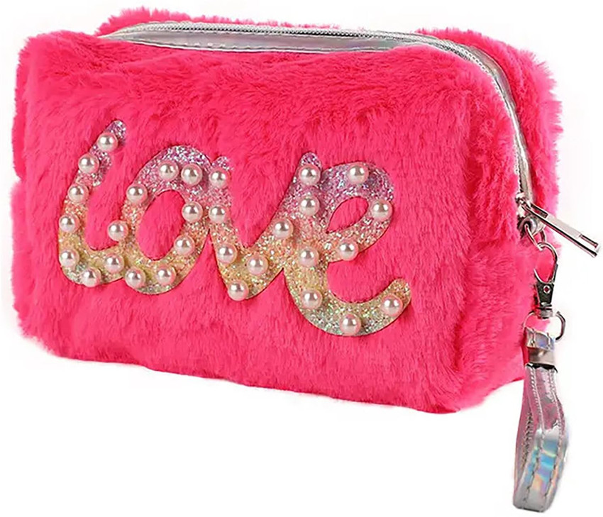 Faux fur makeup hotsell bag