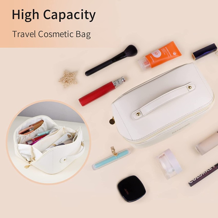  Large Capacity Travel Cosmetic Bag,PU Leather