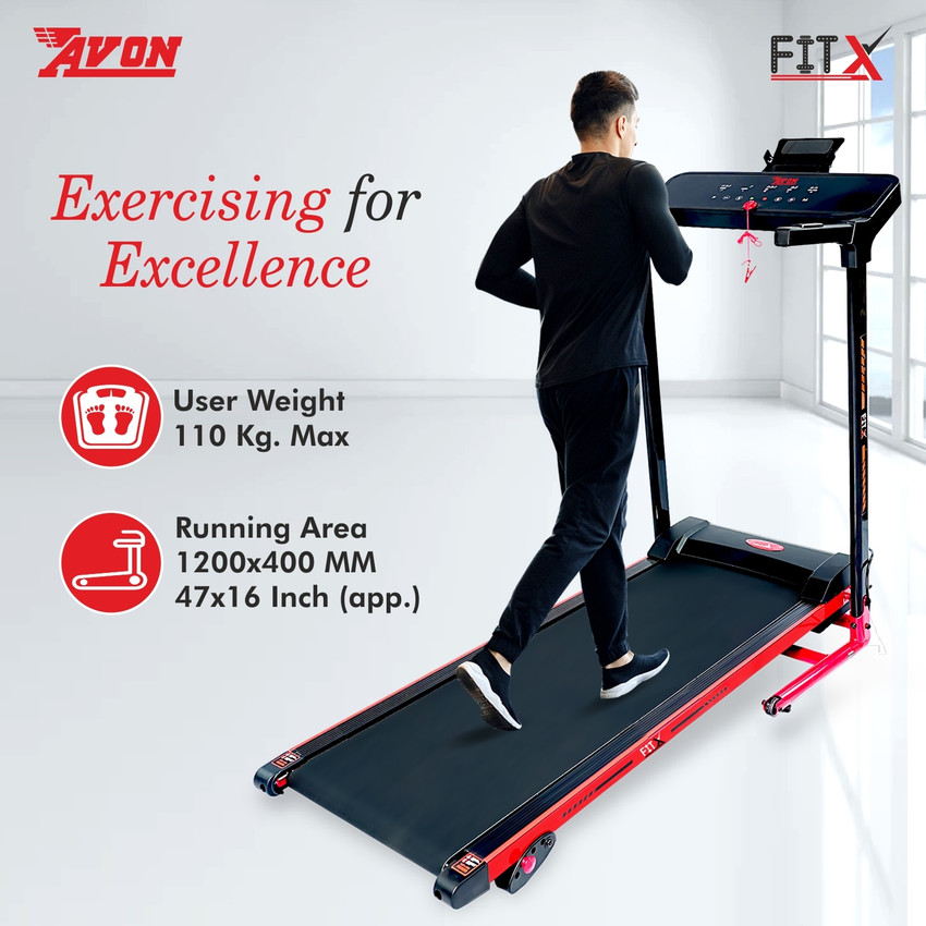 AVON Fitx Motorized Treadmill 4 HP Peak 4 Steps Manual Incline with Handrails Buttons Treadmill Buy AVON Fitx Motorized Treadmill 4 HP Peak 4 Steps Manual Incline with Handrails Buttons Treadmill Onli...
