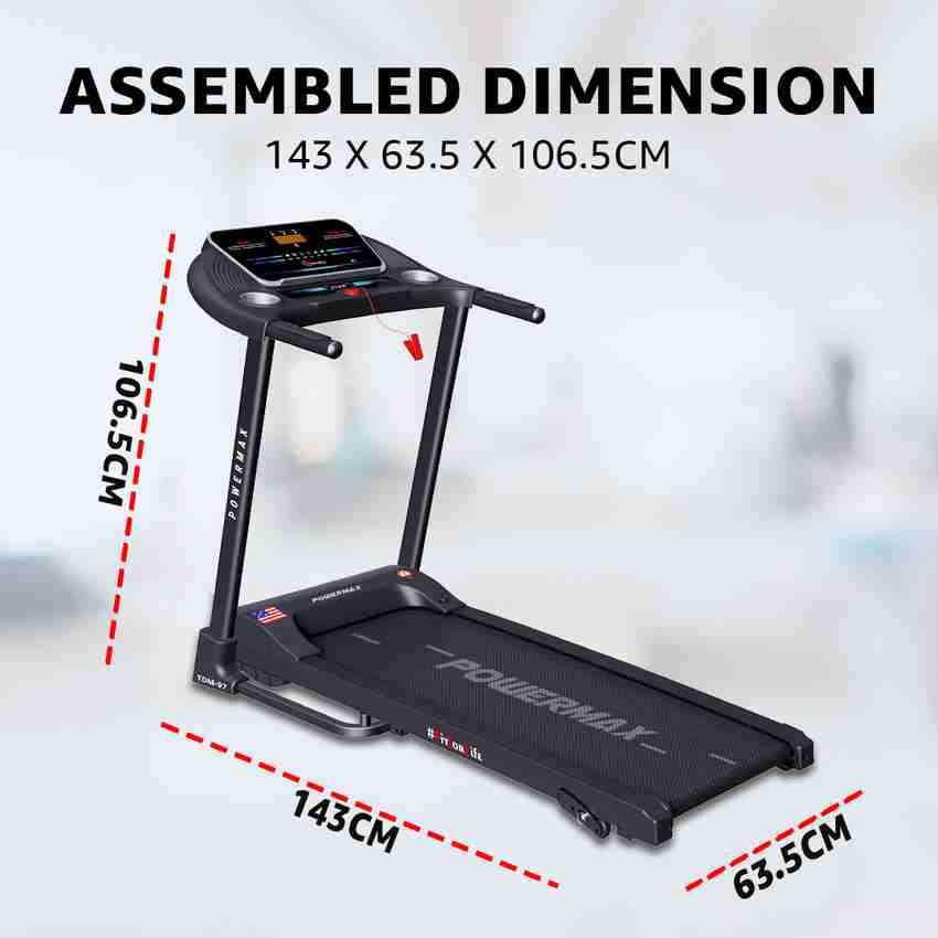 Powermax Fitness TDM 97 3.5HP Peak Pre set Workout Programs Heart