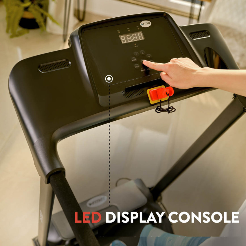 FITKIT by Cultsport by cult FT98 Carbon 2HP Peak Max Weight 90Kg 12 Preset Program For Home Gym Treadmill