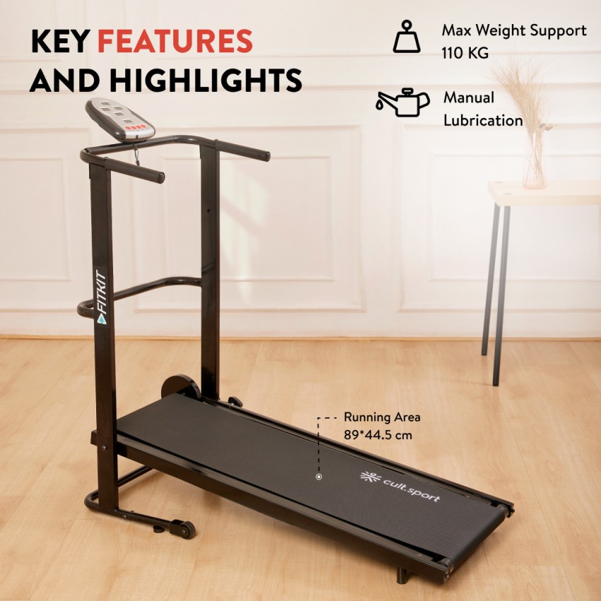 FITKIT by Cultsport FK90 Manual Treadmill Buy FITKIT by