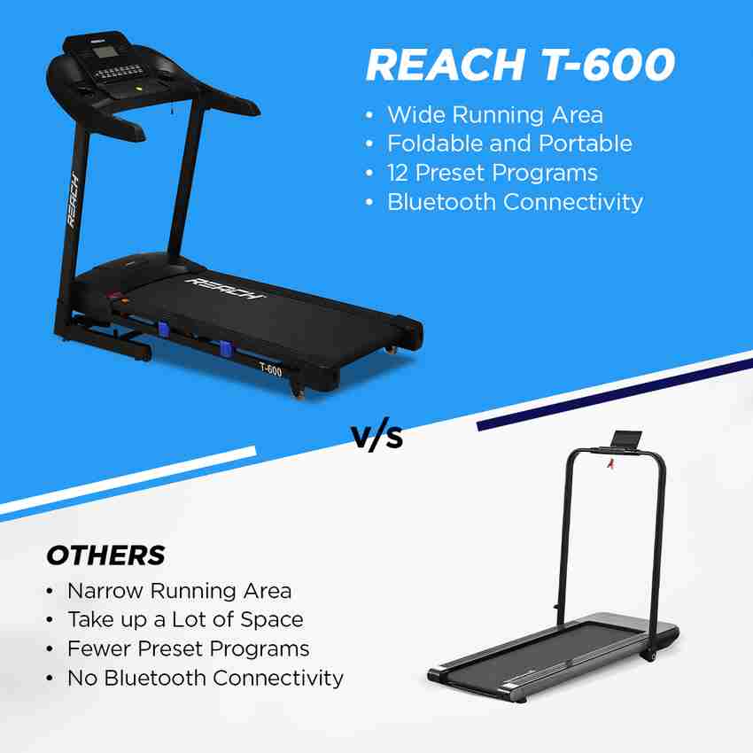 Reach T 600 Motorized Treadmill Auto Incline Home Gym Best for Running Cardio Treadmill Buy Reach T 600 Motorized Treadmill Auto Incline Home Gym Best for Running Cardio Treadmill Online at Best Price...
