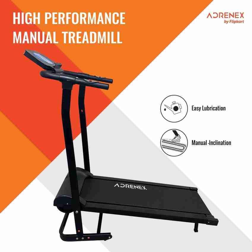 Adrenex by Flipkart Manual for Exercise at Home Gym Running Machine for Cardio Weight Loss Treadmill