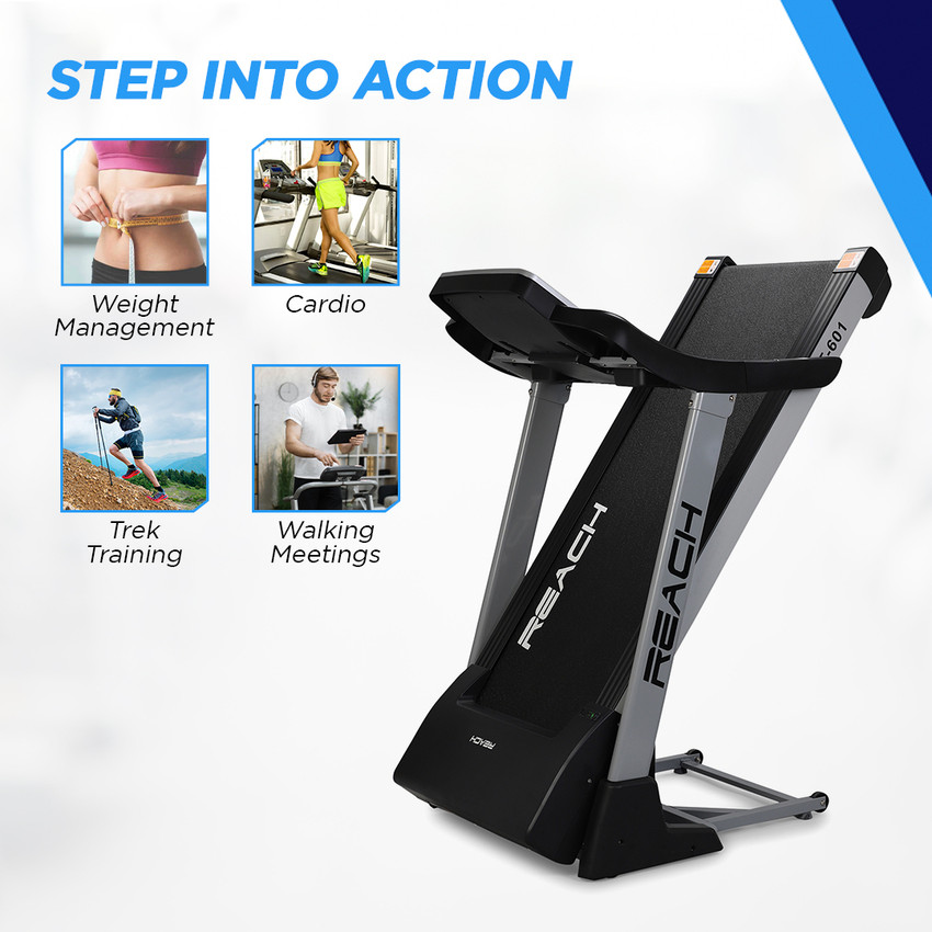 Reach T 601 Auto Incline Motorized Foldable Treadmill Running Machine for Home use 5.5hp Peak Treadmill Buy Reach T 601 Auto Incline Motorized Foldable Treadmill Running Machine for Home use 5.5hp Pea...