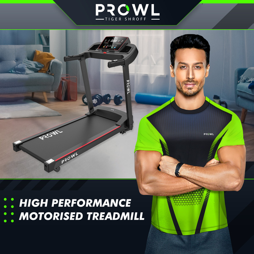 PROWL Foldable Motorized for Home 4 HP Peak Max. User Weight 110 Kgs Treadmill Buy PROWL Foldable Motorized for Home 4 HP Peak Max. User Weight 110 Kgs Treadmill Online at