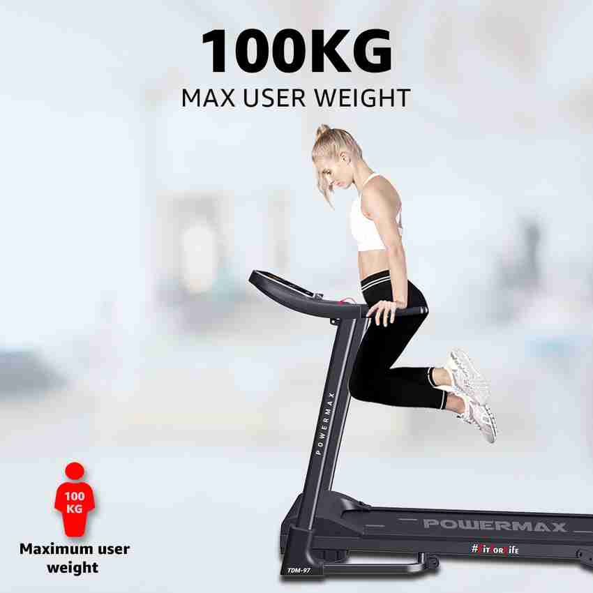Powermax Fitness TDM 97 4HP Peak Pre set Workout Programs Heart Rate Sensor Foldable Home Use Treadmill Buy Powermax Fitness TDM 97 4HP Peak Pre set Workout Programs Heart Rate Sensor Foldable Home Us...