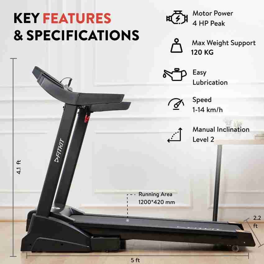 FITKIT by Cultsport by cult 10K 4HP Peak Max Weight 120Kg 12 Preset Program For Home Gym Workout Treadmill Buy FITKIT by Cultsport by cult 10K 4HP Peak Max Weight
