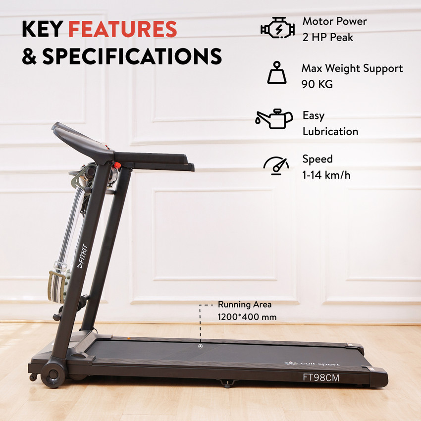 FITKIT FT98CM 2HP Peak Max weight 90kg Multifunction For Home Gym Motorized Treadmill Buy FITKIT FT98CM 2HP Peak Max weight 90kg Multifunction For Home Gym Motorized Treadmill
