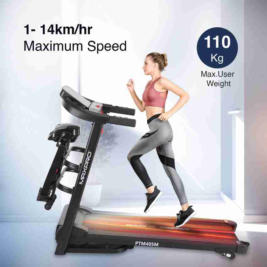 Maxpro PTM405M 4.5HP Peak DC motor Multifunction Free Diet Plan LED Display Treadmill Buy Maxpro PTM405M 4.5HP Peak DC motor Multifunction Free Diet Plan LED Display Treadmill Online at Best Prices