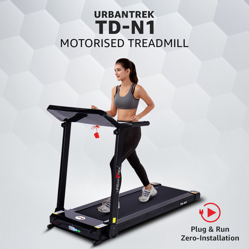 Powermax Fitness TD N1 4HP Peak Pre Set Workout Compact Vertical Foldable Cardio Training Home Treadmill