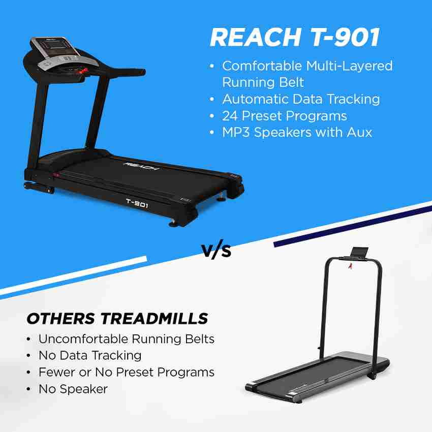 Reach T 901 Motorized Powerful Treadmill Perfect for Home Use Running Machine Treadmill Buy Reach T 901 Motorized Powerful Treadmill Perfect for Home Use Running Machine Treadmill Online at Best Price...