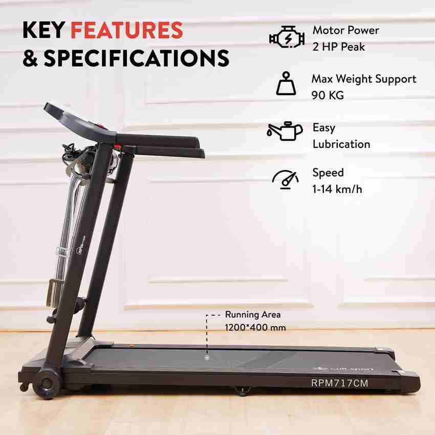 RPM Fitness RPM717CM 2HP Peak Max weight 90kg Multifunction For Home Gym Motorized Treadmill Buy RPM Fitness RPM717CM 2HP Peak Max weight 90kg Multifunction For Home Gym Motorized Treadmill Online at