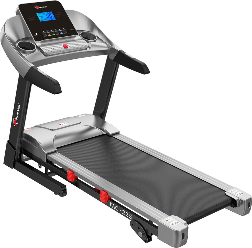 Powermax Fitness TAC 225 4HP Peak 12 Preset Workout Programs MP3 User 120kg Foldable Home use Treadmill Buy Powermax Fitness TAC 225 4HP Peak 12 Preset Workout Programs MP3 User 120kg Foldable Home us...
