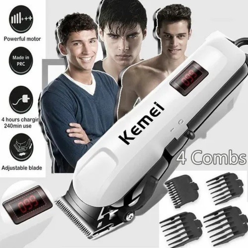 Kemei Ak Professional Hair Trimmer White ) Trimmer 240 min Runtime 4 Length  Settings Price in India - Buy Kemei Ak Professional Hair Trimmer White )  Trimmer 240 min Runtime 4 Length Settings online at