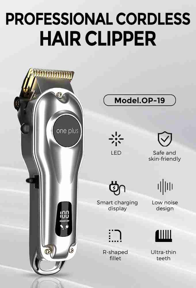 OnePlus OP 19 Cordless Professional Hair Clipper Dual LED Titanium