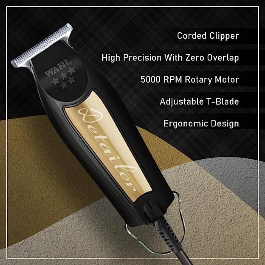 WAHL 08081-1324 Detailer Corded Trimmer and Gold Body Groomer 90