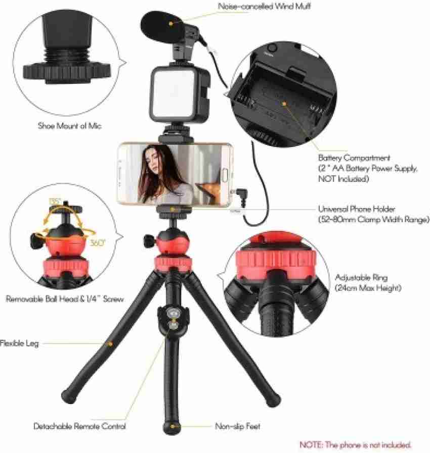 Ruskin Mobile Video Recording Kit with Tripod Reel maker kit with light  Tripod Kit - Ruskin 