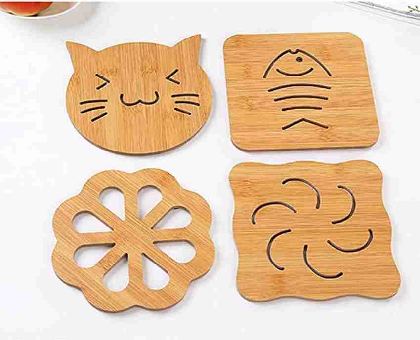 3 PC Kitchen Mat Bamboo Trivet Hot Pad Pot Pan Holder Stove Oven Heat Resistant