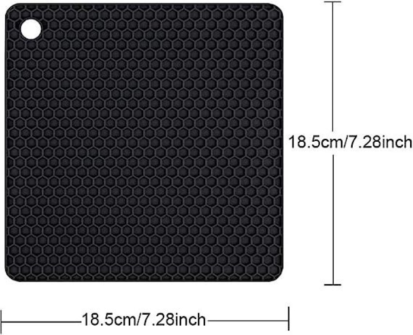 Silicone Trivet Pot Mat, Silicone Pot Holders for Hot Pan and Pot Pads. Heat  Resistant Counter Mats for Tables Placemats,Countertops, Spoon Rest and  Large Coasters,4 Pack Black(2 Squared + 2 Round) 